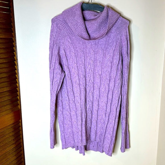 Melanie Lyne Cable Knit sweater pastel purple - Picture 4 of 6